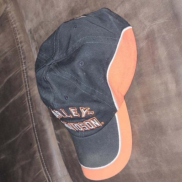 Used Orange/Black Playa Del Carmen Harley Davidson Baseball Style Hat - Picture 5 of 7